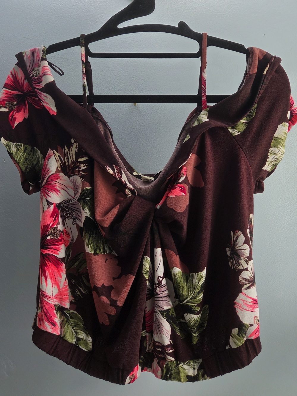 Express Floral Cold-Shoulder Women's Top